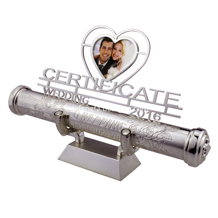 Wedding certificate holder with photo frame
