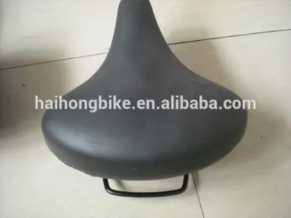 Comfortable safe gray leather adult bike seats with bicycle parts