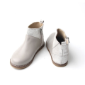 Grey Fashion Leather Kids Boots