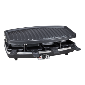 Removable griddle grill for 8 persons