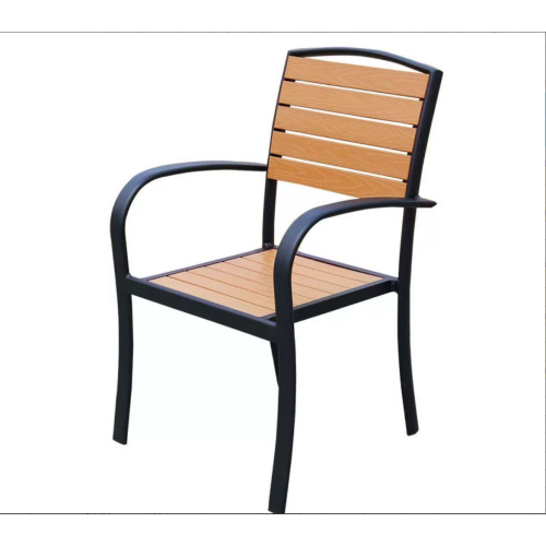 Aluminum Slatted Patio Chair Contemporary Outdoor Lounge Chair Factory