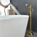 Floor Mount Bathtub Faucet with Waterfall Spout
