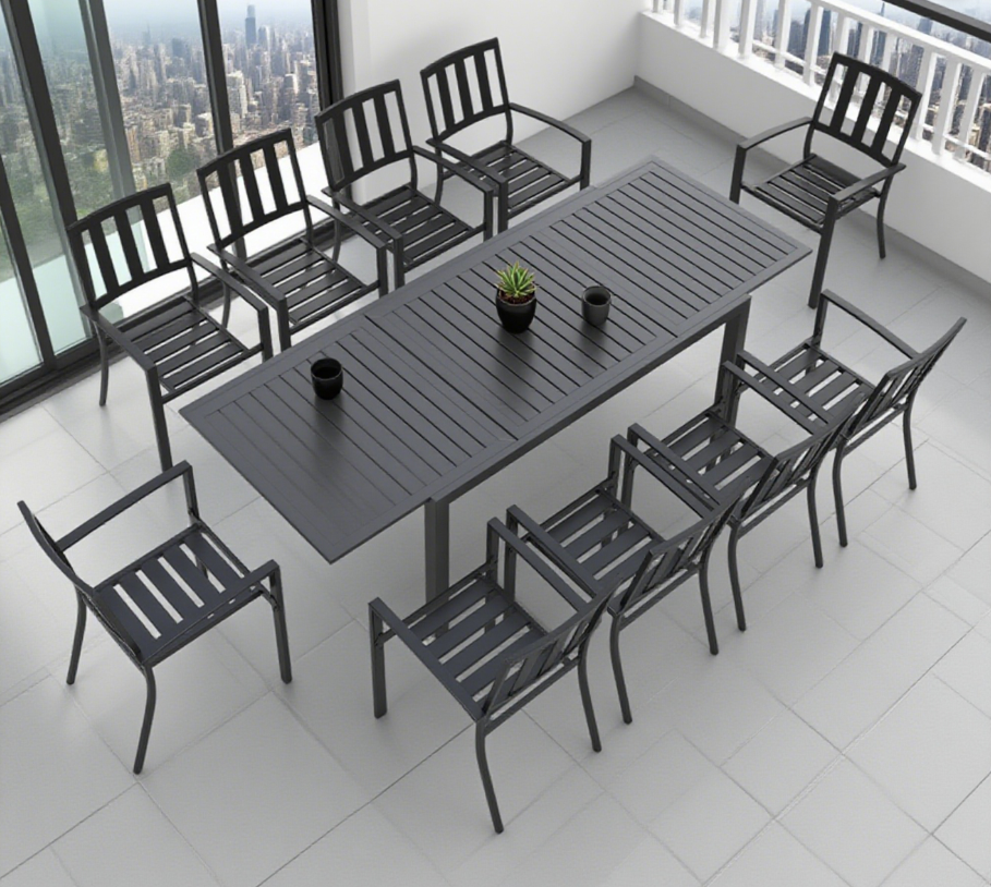 Elegant Aluminum Outdoor Dining Suite