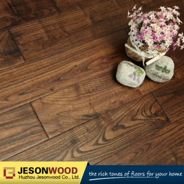 Solid chinese teak/golden teak handscraped hardwood flooring mocha color
