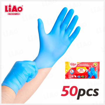 LiAo Disposable Nitrile Gloves – 50 PCS Value Pack