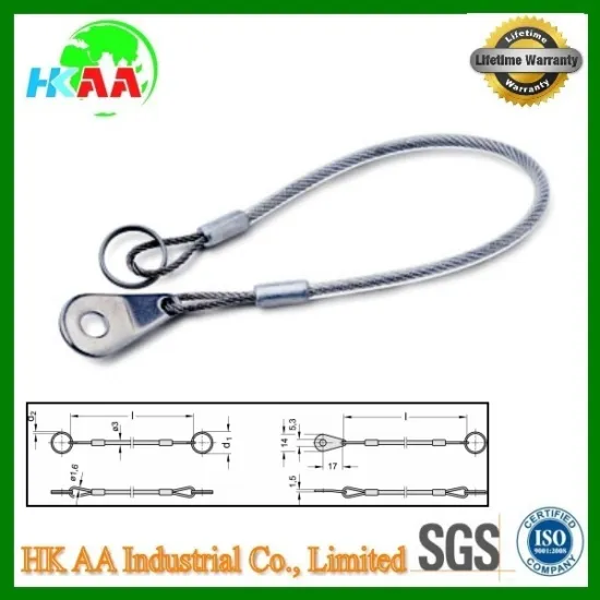 Stainless steel, transparent PVC coating retaining cables