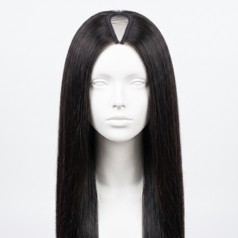 V Part Wig Human Hair Straight