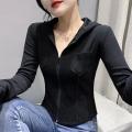 Korean version of the slim long-sleeved women's tops