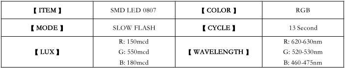 led 0807 RGB SLOW FLASH