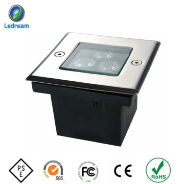 Πλατεία RGB IP67 3 w οδήγησε φωτισμού υπόγεια
