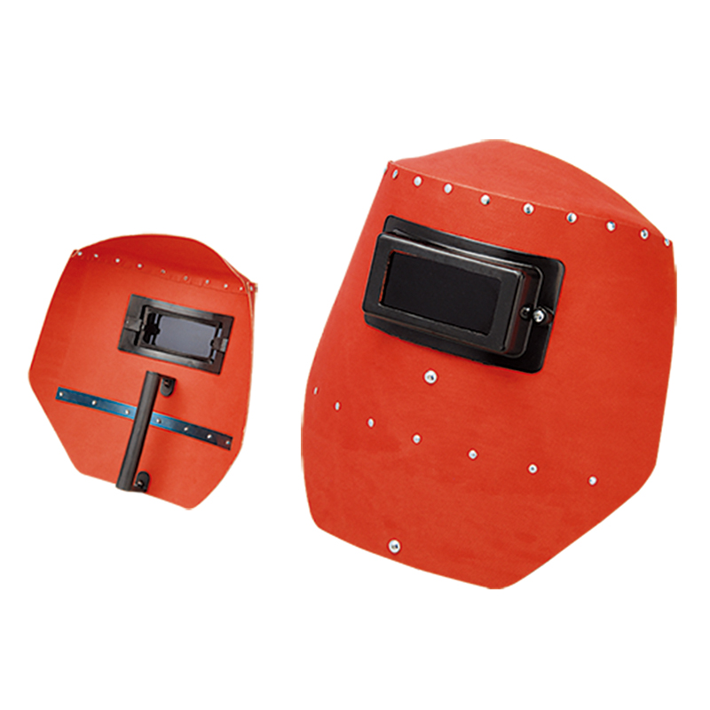 Máscara de soldadura de papel de acero rojo de seguridad industrial