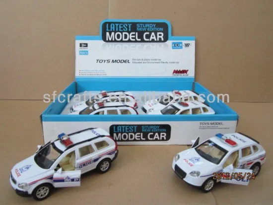 2014 pull back die cast police car toys for kids/ door can be opened