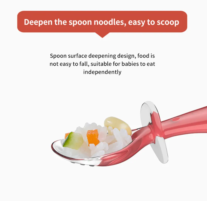 Short-handled silicone spoon