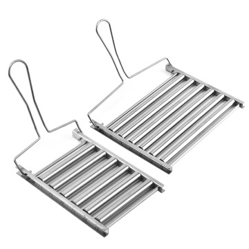 Commercial Stainless Steel Hot Dog Rack with Handle for Restaurant Christmas Decorations