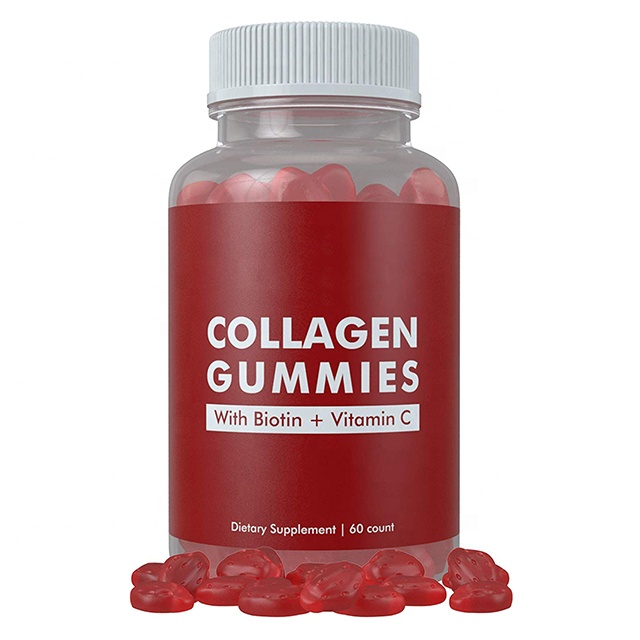 Croissance des cheveux Gummies de collagène avec du zinc de vitamine C