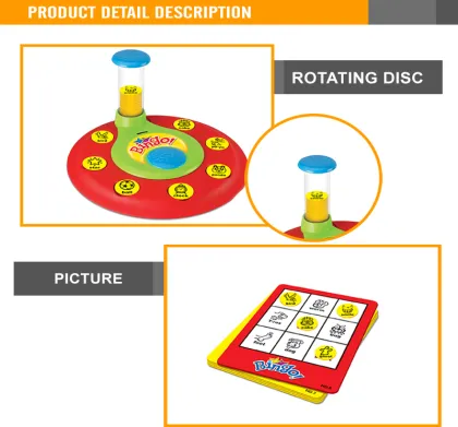 Plastic educational game bingo cards