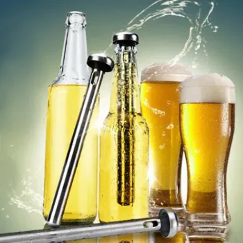 Portable Beer Cooler Ice Cold Wine Cooling Stick Chiller Stick Stainless Steel Beverage Drinking Chiller Kitchen Bar Accessories