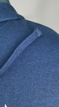 Cotton fleece pullover sweatshirt with hood