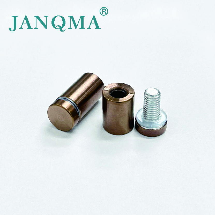 Stainless Steel sign standoff screw Brushed rose gold