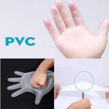 Ručné ochranné Pvc lekárske vinylové rukavice bez prášku