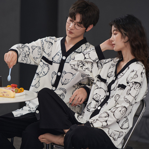 Couple pajamas cotton long sleeve