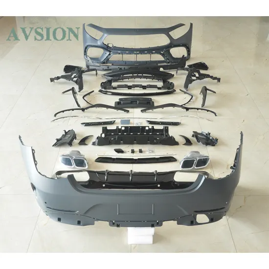 Mercedes-Benz CLS-Class C257 Body Kit: AMG GT63s Style Front Bumper and Rear Lip with Exhaust Tips