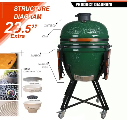 Outdoor Ceramic BBQ: Kamado Joe 23.5 Inch Charcoal Grill