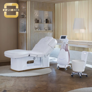 White LED Heating Bed Supplier with Music and 4-Motor Massage Table Package