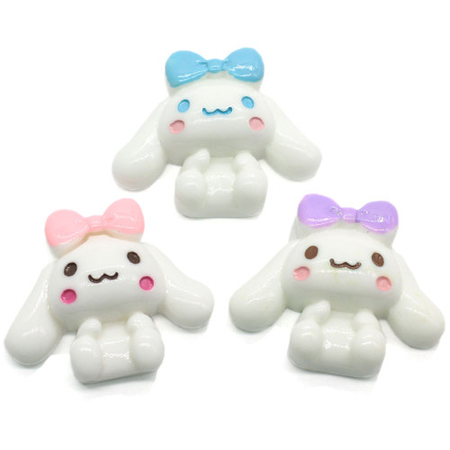 Kawaii Cartoon Hond Plaksteen Hars Cabochons Versieringen Voor Telefoon Decor Scrapbooking Voor Haar Boog Centrum Accessoires