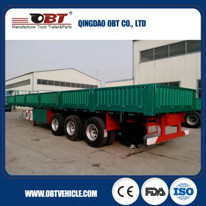 40t semi truck trailer dropside/sidewall semi trailer for variety transport purpose