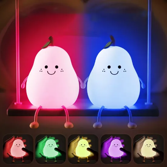 Lovely Silicone Pear Light - Baby Night Light Toy for Kids