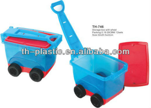 plastic storage boxes with wheels ,storage box with lid.kid toy,toy cart