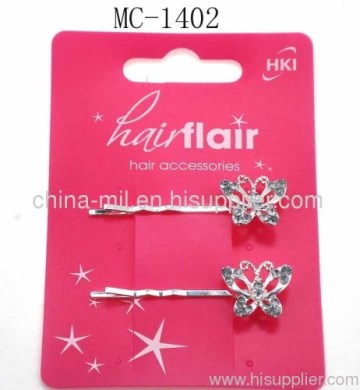 Fashion Butterfly Crystal Hair Pin 