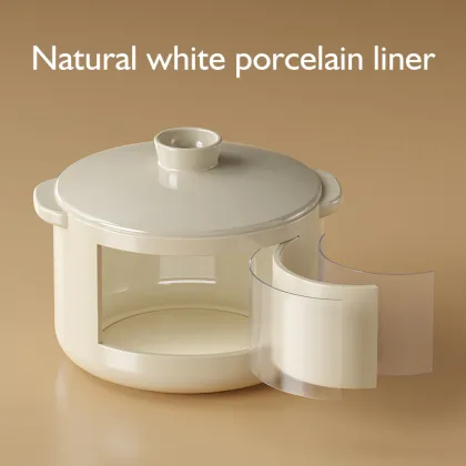 OIDIRE 1000ml Capacity Stewed Soup Pot - Health Care Electric Stew Pot & Porridge Cup