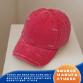 Topi Baseball Warna Solid Tertekan Dicuci