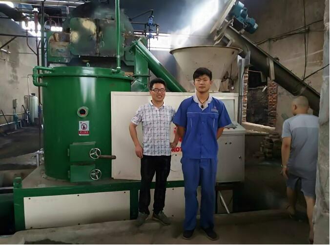 customer biomass pellet burner 