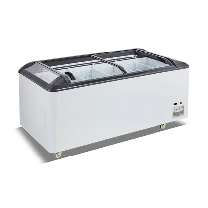 Supermarket Island Horizontal Freezer Showcase AHT Glass