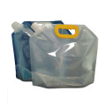 collapsible anti-caustic poly stand-up spout pouch