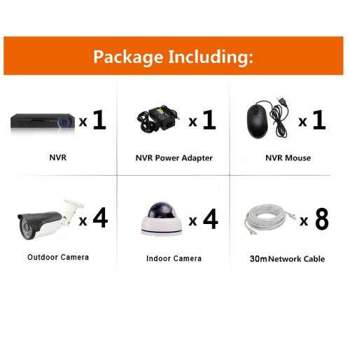 8CH CCTV 4.0MP HD POE NVR Kits