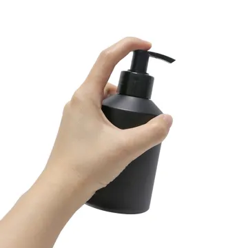 Empty 200ml glass shampoo bottles with pump