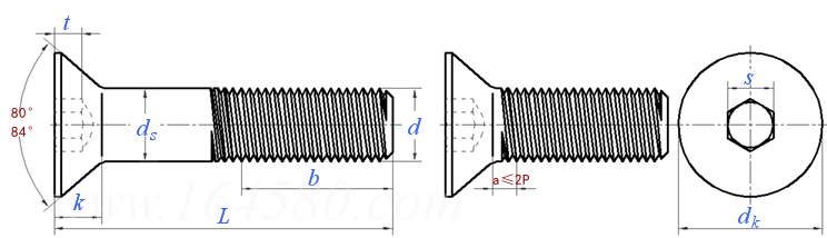 Stainless Steel 18-8 Hex-Drive Flat Head Screws