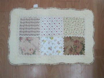 flower print embroidery floor mat