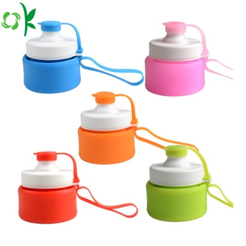 Thời trang có thể gập lại Silicone Travel Camping Cup có nắp đậy