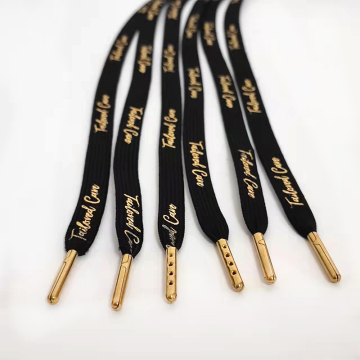 Basılı logo ve metal uçlu 10mm dokuma çekiliş