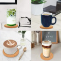 توديع Cork Coasters زخرفة مشروبات خشبية سميكة إضافية