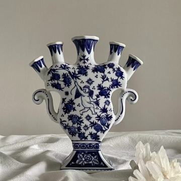 Exquisite Blue and White Five-Finger Design Dinnerware