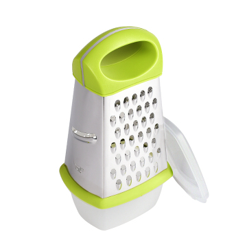 4 Sides Stainless Steel Grater with Container