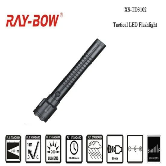 TD2102 2D-Cell 3W High Power Rechargeable LED Flashlight