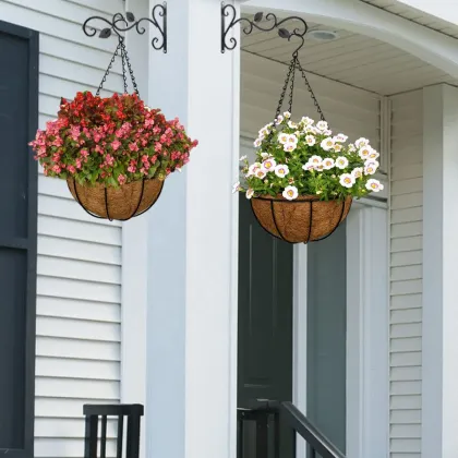 100% Natural Round Coconut Fiber Planter Basket Liners for Hanging Baskets