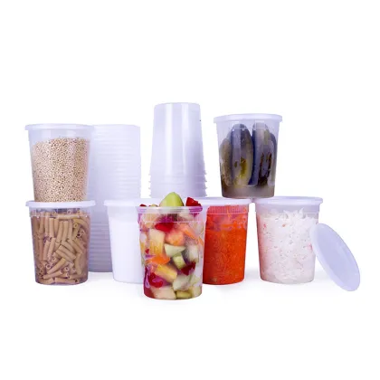 Eco-Friendly Custom Printed Disposable Round Soup Containers - 32 oz & 16 oz